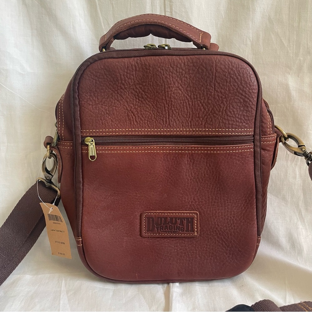 Duluth Trading Co Brown Full Grain High Quality Leather Travel Bag